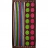 Serviette de plage rayure et pois chocolat