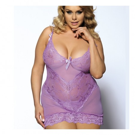 Nuisette dentelle lilas