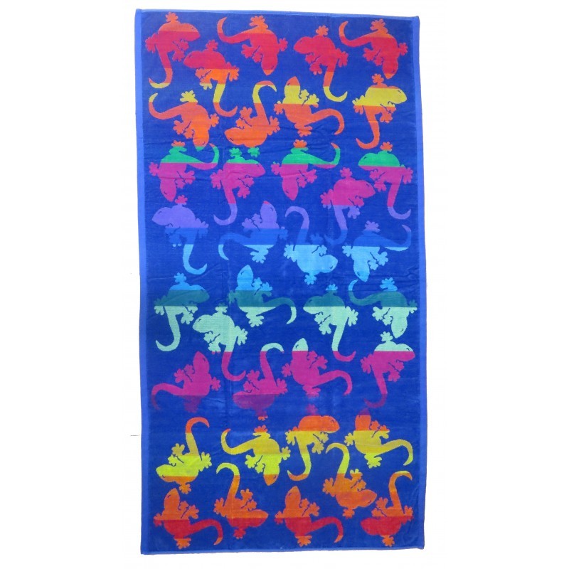 Serviette de plage salamandre multicolore Serviette de plage salamandre multicolore