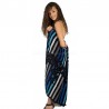 Serviette de plage salamandre rayé Bleu