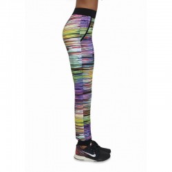 Tropical pantalon sport rayé multicolore