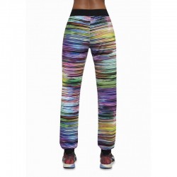 Tropical pantalon sport rayé multicolore