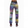 Tropical pantalon sport rayé multicolore