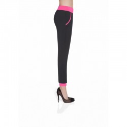 Hannah pantalon noir rose