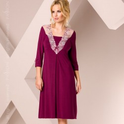 Chemise de nuit framboise