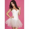 Corset satin blanc